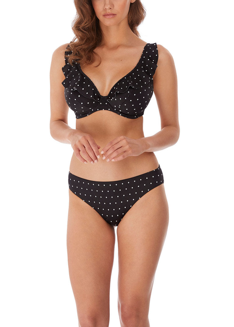 Jewel Cove Slip a Vita Midi Black Pois